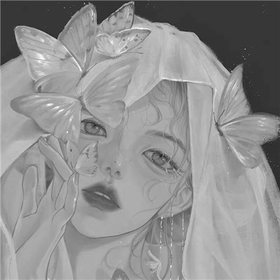 黑白世界里的慵懒冷淡风女生头像✨ 女生头像 第25张