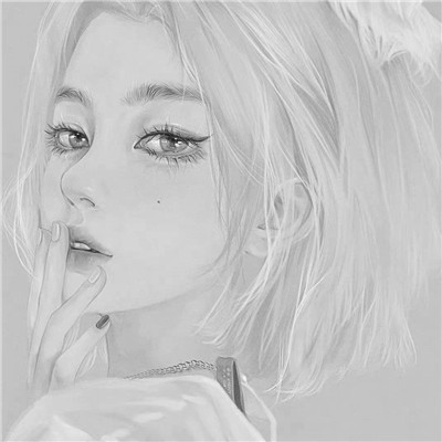 黑白世界里的慵懒冷淡风女生头像✨ 女生头像 第23张