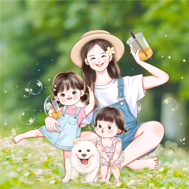 超绝!唯美清新母女亲子卡通头像来袭 其它头像 第1张 超绝!唯美清新母女亲子卡通头像来袭 其它头像 第1张