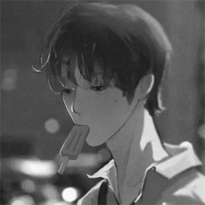 酷帅来袭！黑白二次元男生头像大全 男生头像 第71张