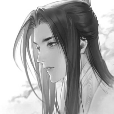 黑白古风男生头像高清，精选好看的水墨风侠客 / 书生头像图片合集 男生头像 第18张