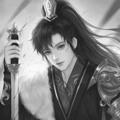 黑白古风男生头像高清，精选好看的水墨风侠客 / 书生头像图片合集 男生头像 第30张