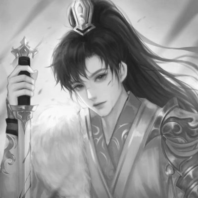 黑白古风男生头像高清，精选好看的水墨风侠客 / 书生头像图片合集 男生头像 第48张