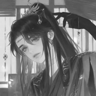 黑白古风男生头像高清，精选好看的水墨风侠客 / 书生头像图片合集 男生头像 第38张