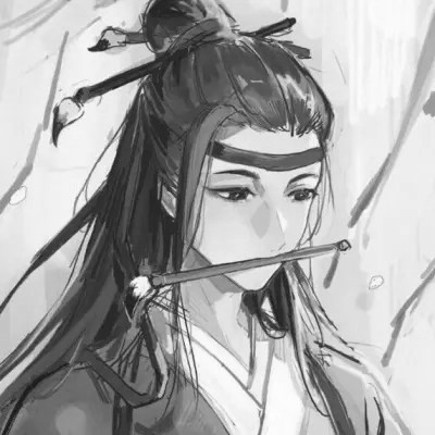 黑白古风男生头像高清，精选好看的水墨风侠客 / 书生头像图片合集 男生头像 第60张