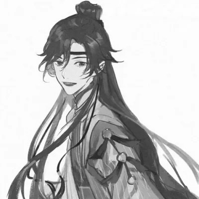 黑白古风男生头像高清，精选好看的水墨风侠客 / 书生头像图片合集 男生头像 第63张
