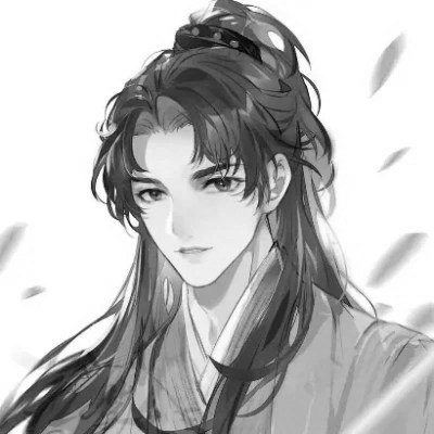 黑白古风男生头像高清，精选好看的水墨风侠客 / 书生头像图片合集 男生头像 第71张