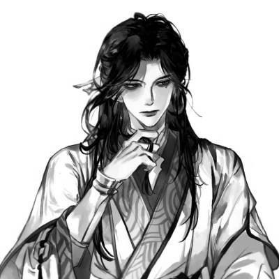 黑白古风男生头像高清，精选好看的水墨风侠客 / 书生头像图片合集 男生头像 第76张