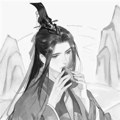 黑白古风男生头像高清，精选好看的水墨风侠客 / 书生头像图片合集 男生头像 第79张