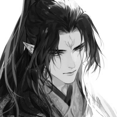 黑白古风男生头像高清，精选好看的水墨风侠客 / 书生头像图片合集 男生头像 第91张