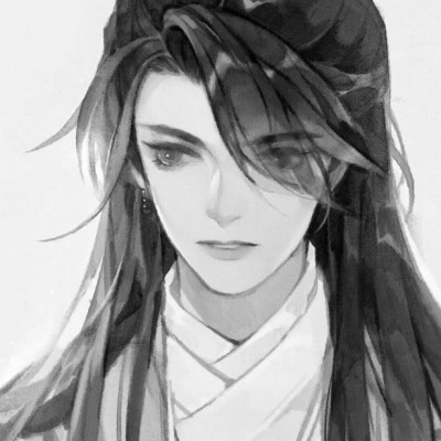 黑白古风男生头像高清，精选好看的水墨风侠客 / 书生头像图片合集 男生头像 第90张