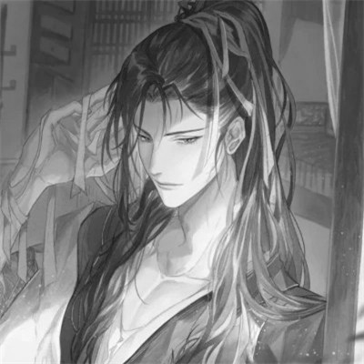 黑白古风男生头像高清，精选好看的水墨风侠客 / 书生头像图片合集 男生头像 第88张