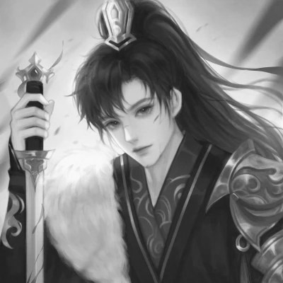 超帅的黑白古风男生头像，被帅晕 男生头像 第52张