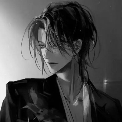 被黑白古风漫画男生头像狠狠拿捏 男生头像 第5张