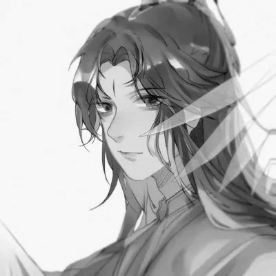 古风黑白漫画男生头像合集：水墨风侠客 / 书生 / 江湖少年插画素材 男生头像 第11张