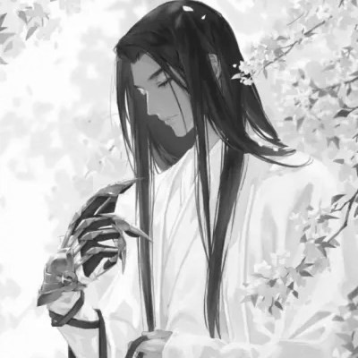 古风黑白漫画男生头像合集：水墨风侠客 / 书生 / 江湖少年插画素材 男生头像 第1张