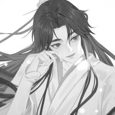 古风黑白漫画男生头像合集：水墨风侠客 / 书生 / 江湖少年插画素材 男生头像 第5张