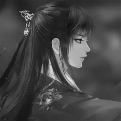 古风黑白漫画男生头像合集：水墨风侠客 / 书生 / 江湖少年插画素材 男生头像 第7张