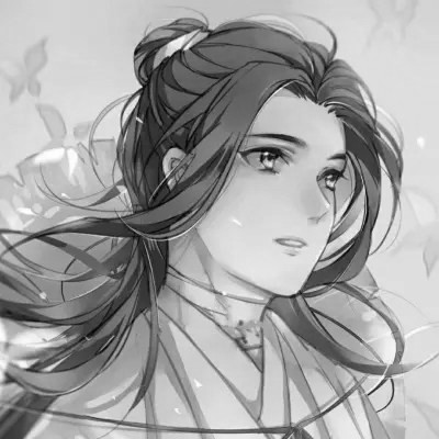 古风黑白漫画男生头像合集：水墨风侠客 / 书生 / 江湖少年插画素材 男生头像 第16张