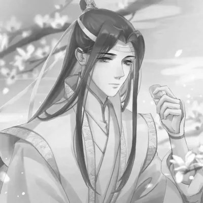 古风黑白漫画男生头像合集：水墨风侠客 / 书生 / 江湖少年插画素材 男生头像 第15张