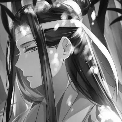 古风黑白漫画男生头像合集：水墨风侠客 / 书生 / 江湖少年插画素材 男生头像 第33张