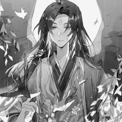 古风黑白漫画男生头像合集：水墨风侠客 / 书生 / 江湖少年插画素材 男生头像 第29张