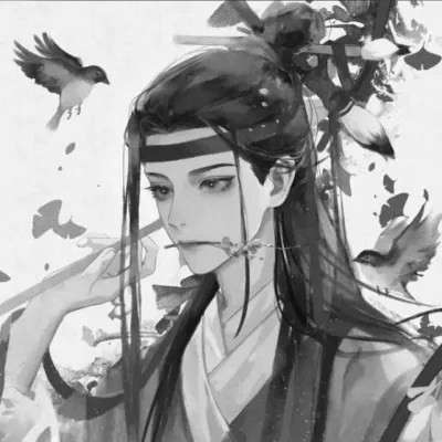 古风黑白漫画男生头像合集：水墨风侠客 / 书生 / 江湖少年插画素材 男生头像 第40张