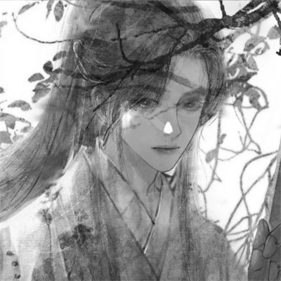 古风黑白漫画男生头像合集：水墨风侠客 / 书生 / 江湖少年插画素材 男生头像 第36张