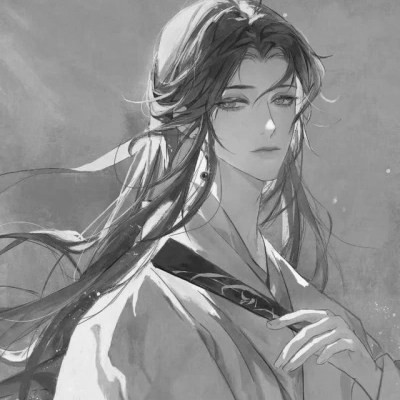 古风黑白漫画男生头像合集：水墨风侠客 / 书生 / 江湖少年插画素材 男生头像 第42张