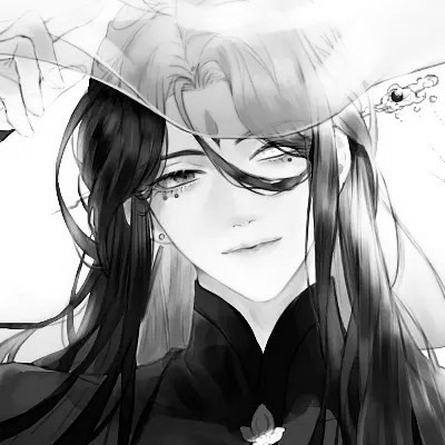 古风黑白漫画男生头像合集：水墨风侠客 / 书生 / 江湖少年插画素材 男生头像 第66张