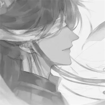 古风黑白漫画男生头像合集：水墨风侠客 / 书生 / 江湖少年插画素材 男生头像 第61张