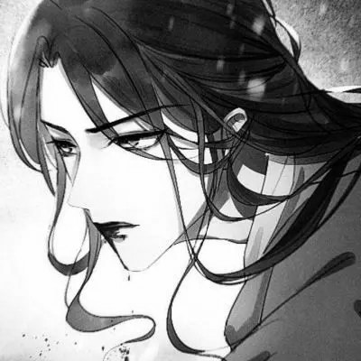 古风黑白漫画男生头像合集：水墨风侠客 / 书生 / 江湖少年插画素材 男生头像 第58张
