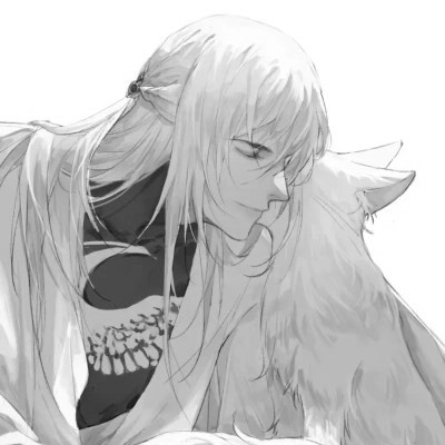 古风黑白漫画男生头像合集：水墨风侠客 / 书生 / 江湖少年插画素材 男生头像 第55张