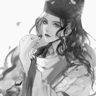 古风黑白漫画男生头像合集：水墨风侠客 / 书生 / 江湖少年插画素材 男生头像 第60张
