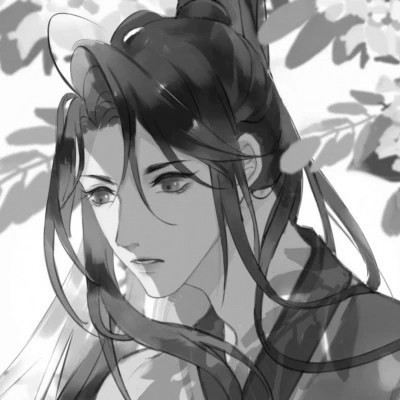 古风黑白漫画男生头像合集：水墨风侠客 / 书生 / 江湖少年插画素材 男生头像 第63张