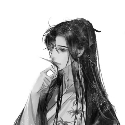 古风黑白漫画男生头像合集：水墨风侠客 / 书生 / 江湖少年插画素材 男生头像 第79张
