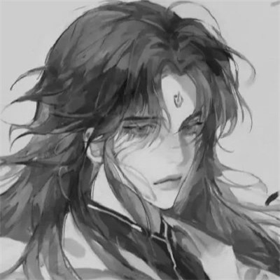 古风黑白漫画男生头像合集：水墨风侠客 / 书生 / 江湖少年插画素材 男生头像 第71张