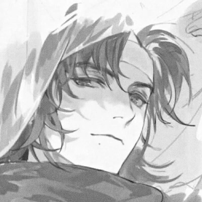 古风黑白漫画男生头像合集：水墨风侠客 / 书生 / 江湖少年插画素材 男生头像 第90张