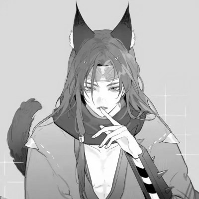 古风黑白漫画男生头像合集：水墨风侠客 / 书生 / 江湖少年插画素材 男生头像 第86张