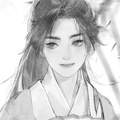 100张男生高清古风黑白头像合集 男生头像 第8张