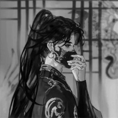 100张男生高清古风黑白头像合集 男生头像 第31张