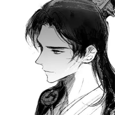 100张男生高清古风黑白头像合集 男生头像 第33张