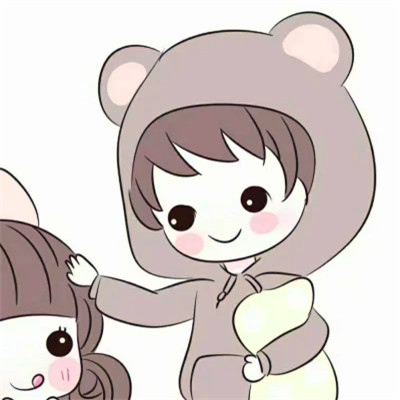 卡通幼稚可爱的一对两张情侣头像合集 情侣头像 第14张