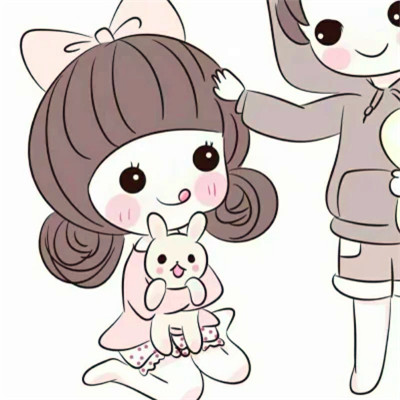 卡通幼稚可爱的一对两张情侣头像合集 情侣头像 第13张