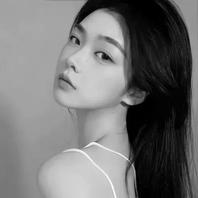 必看！100张女生黑白微信头像大集合，高级感拉满 女生头像 第77张